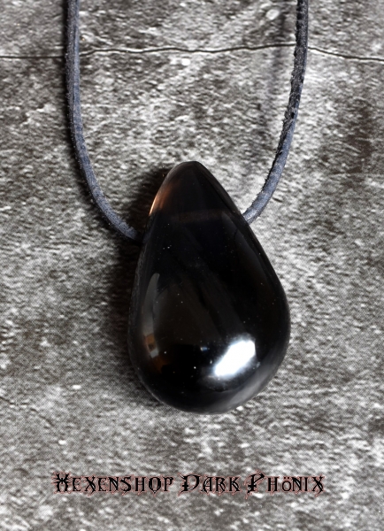 Hexenshop Dark Phönix Obsidian Drop Shape gebohrt
